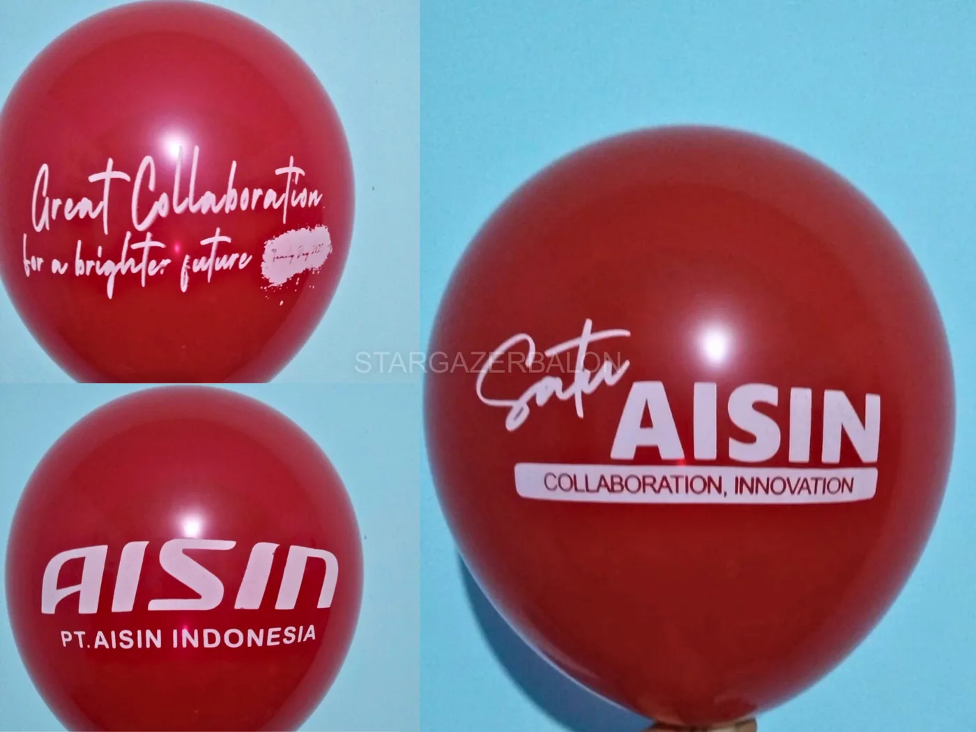 Balon Print Aisin Merah